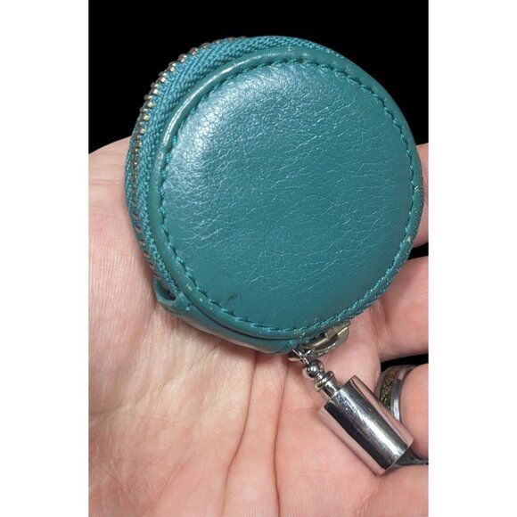 Vintage Penhaligon's Of London Round Blue Zipper Coin Purse - Picture 4 of 8